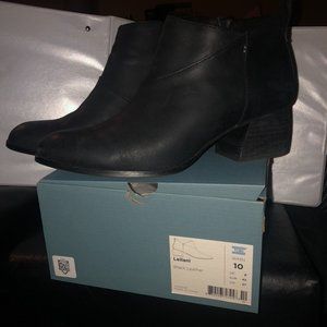 Toms Leilani Black Leather boot sz 10